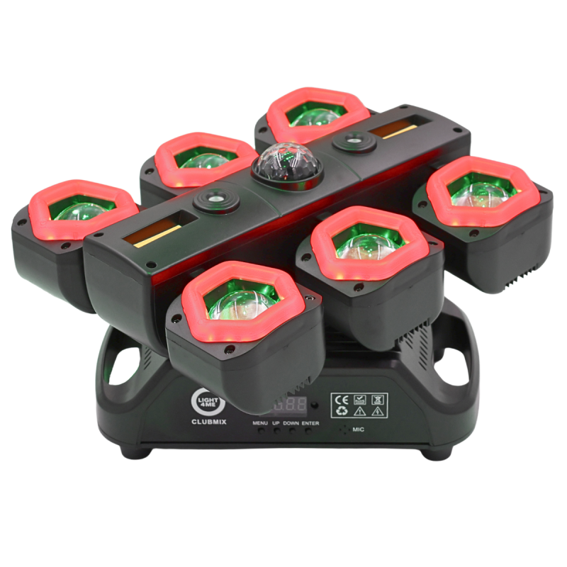 LIGHT4ME CLUBMIX ruchomy multiefekt oświetleniowy 6w1 LED DMX - 17 - Strona główna - LIGHT4ME CLUBMIX ruchomy multiefekt oświetl