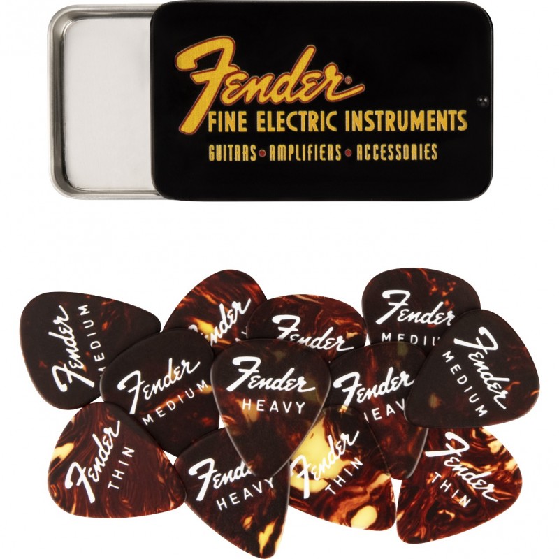 Fender Fine Electric Pick Tin Pack - Kostki do gitary 12 szt.