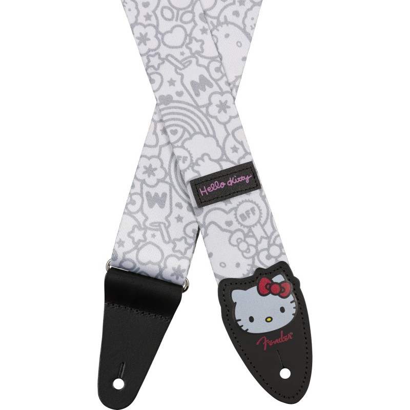 Fender x Hello Kitty White Poly Strap - Pasek do gitary