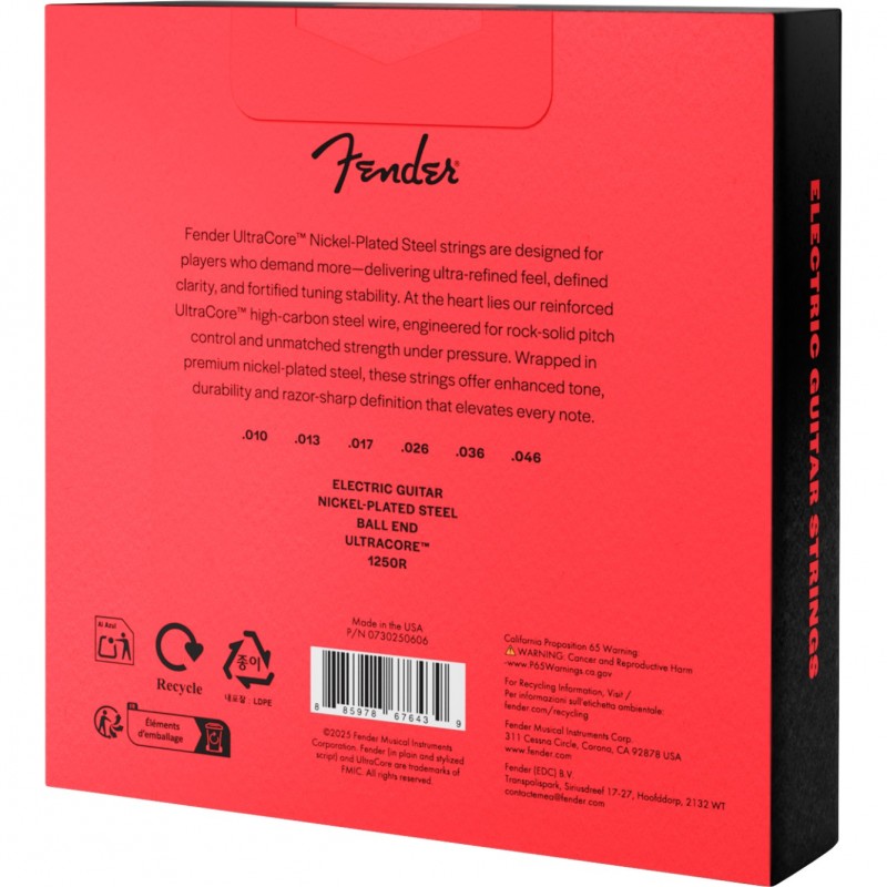 Fender UltraCore 1250R (3-Pack) - Sruny do gitary elektrycznej .010 - .046