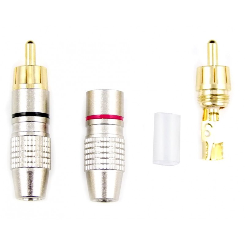 Watt Audio RCA kpl. 2 szt. Profesjonalny wtyk audio - 2 - Złącza, wtyki, przejściówki - Zestaw najwyższej jakości wtyków RCA. Ko