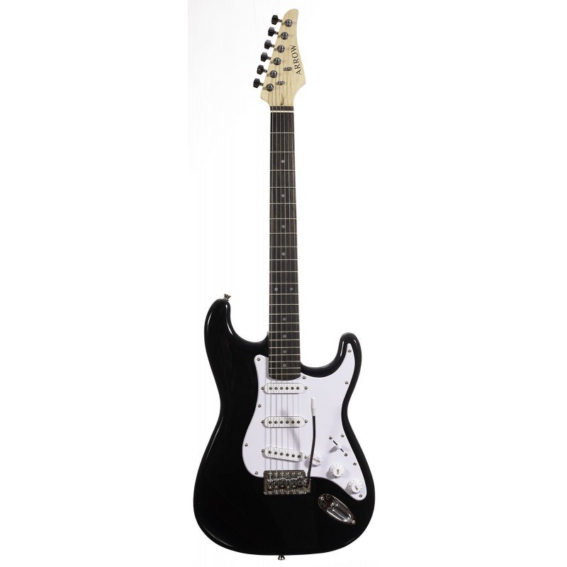 Gitara elektryczna Arrow ST 111 Deep Black + wzmacniacz 15W + kabel w zestawie