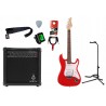 Gitara elektryczna Arrow ST211 Hot Rooster RW + wzmacniacz 15W + kabel w zestawie
