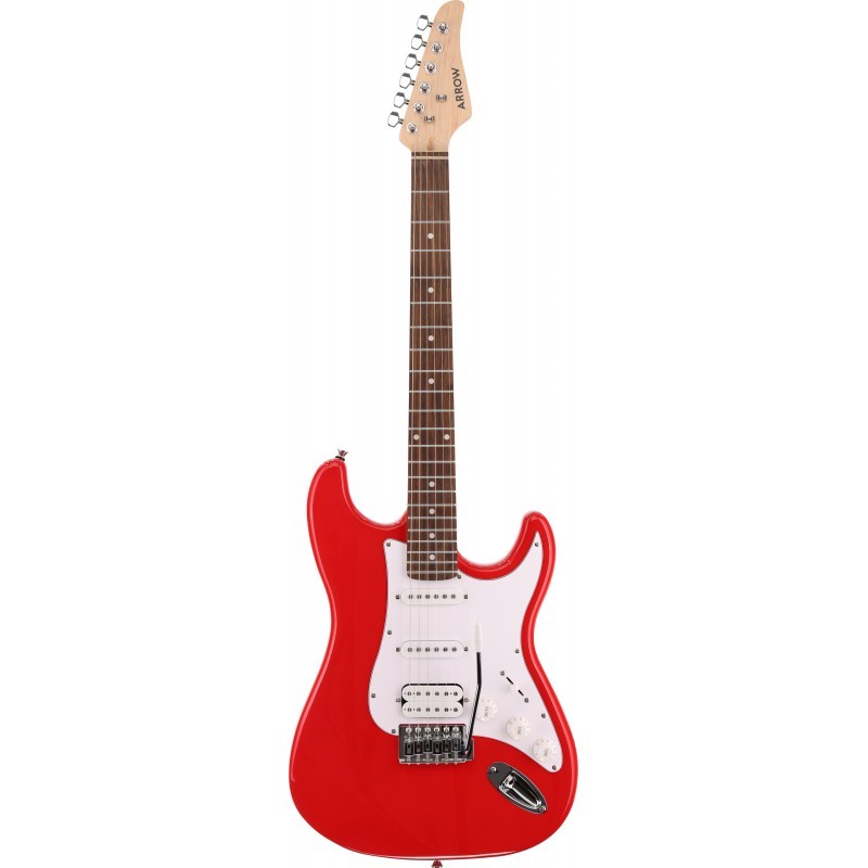 Gitara elektryczna Arrow ST211 Hot Rooster RW + wzmacniacz 15W + kabel w zestawie