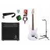 Gitara elektryczna Arrow ST 211 Snow White + wzmacniacz 15W + kabel w zestawie