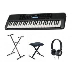 Keyboard Yamaha PSR-E383 + statyw + ława + słuchawki w zestawie