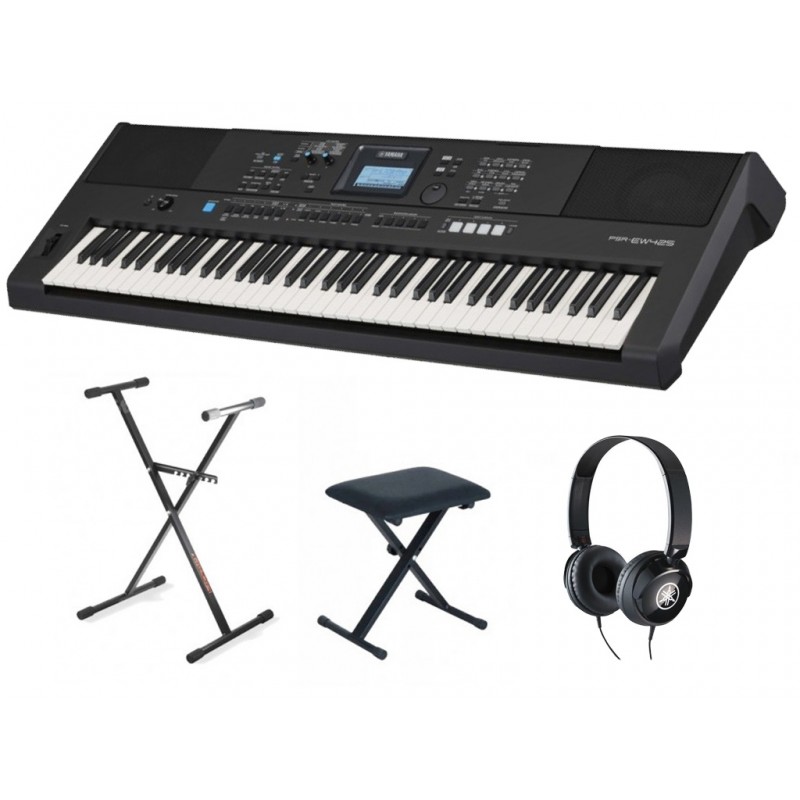 Keyboard Yamaha PSR-EW425 + statyw + ława + słuchawki w zestawie