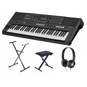 Keyboard Yamaha PSR-E583 + statyw + ława + słuchawki w zestawie