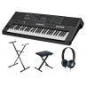 Keyboard Yamaha PSR-E583 + statyw + ława + słuchawki w zestawie