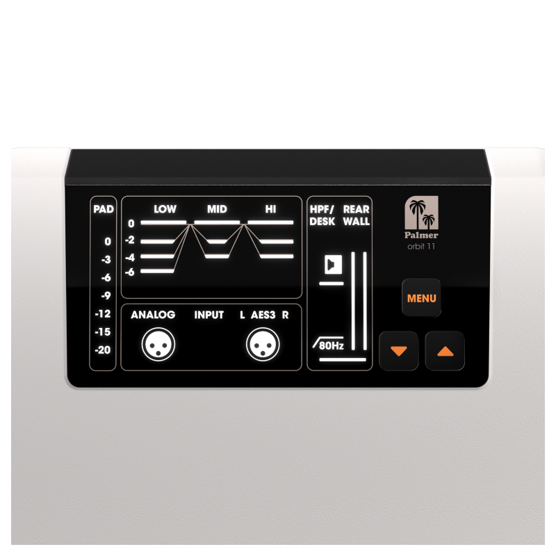 Palmer ORBIT 11W Aktywny współosiowy monitor studyjny, biały - 5 - Monitory studyjne - Aktywny współosiowy 3-drożny biały monito