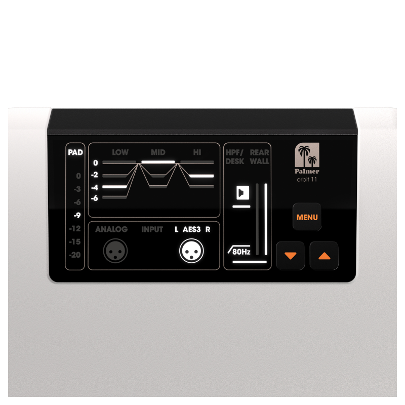 Palmer ORBIT 11W Aktywny współosiowy monitor studyjny, biały - 6 - Monitory studyjne - Aktywny współosiowy 3-drożny biały monito