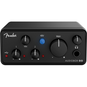 Fender AudioBox GO Interfejs audio USB-C - 1 - Interfejsy audio - Interfejs audio 2x2 USB-C (24-bit/96 kHz), zasilany z magistra