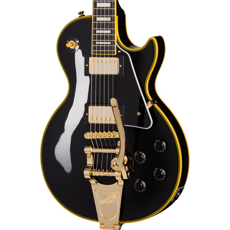 Epiphone Joe Bonamassa '59 Les Paul Custom Bigsby Antique Ebony gitara elektryczna - 3 - Gitary elektryczne - 
