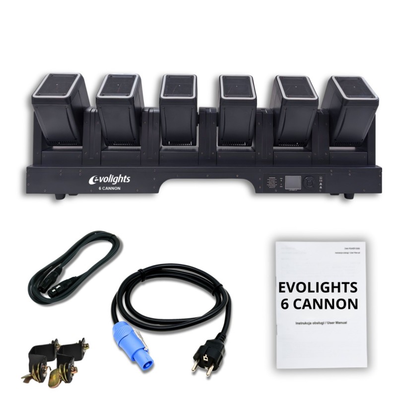 Evolights 6 Cannon - Belka oświetleniowa z 6 głowicami ruchomymi Beam