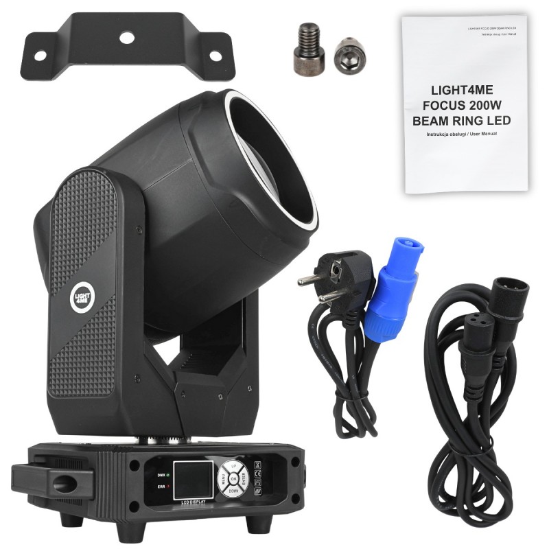 Light4Me Focus 200W Beam Ring LED - Głowa ruchoma Beam