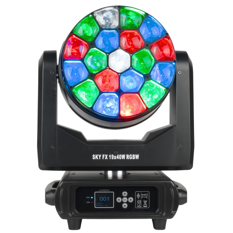Light4Me Sky FX 19x40W RGBW - Głowa ruchoma Wash