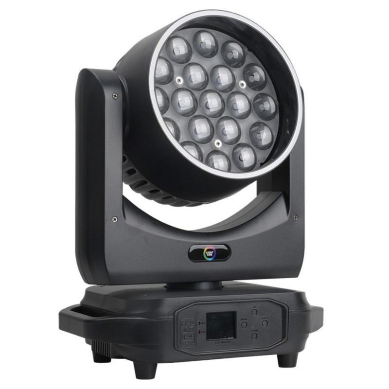 Light4Me Sky Wash 19x15W RGBW - Głowa ruchoma Wash z efektem ring