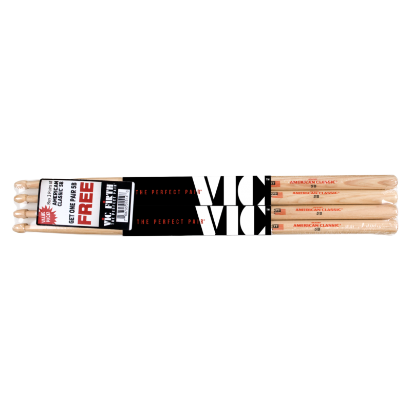VIC FIRTH Value Pack VFP5B3-5B Pałki perkusyjne 5A 4 pary 4-Pack - 2 - Pałki perkusyjne - VIC FIRTH Value Pack VFP5B3-5B Pałki p