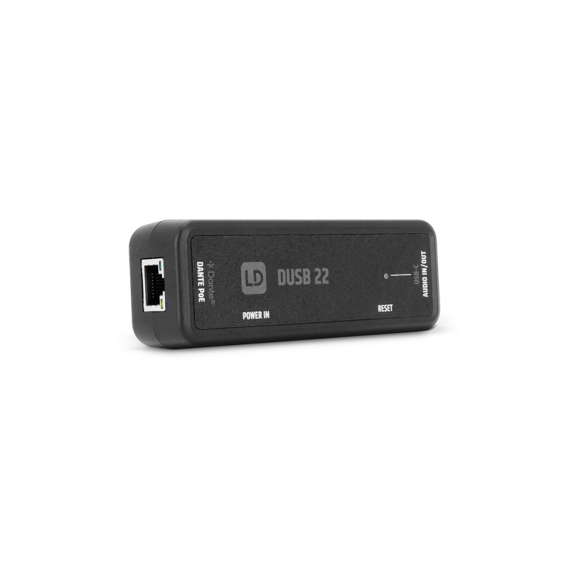 LD Systems D USB 22 - Adapter audio 2 × 2 Dante USB-C