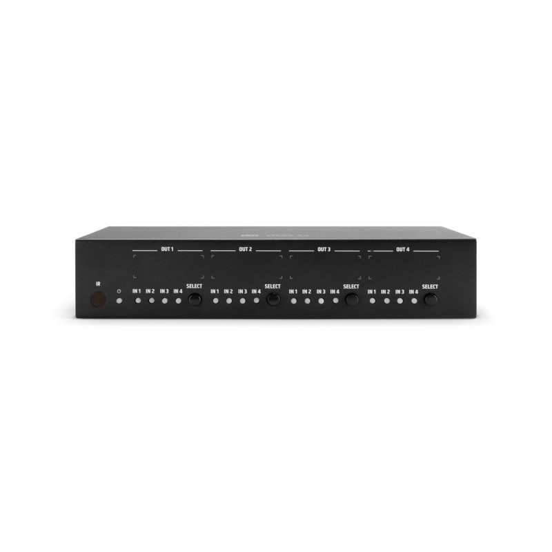 LD Systems MX AV 44 - Matrycowy przełącznik 4K HDMI 4 × 4 z Web GUI, TCP/IP i sterowaniem IR