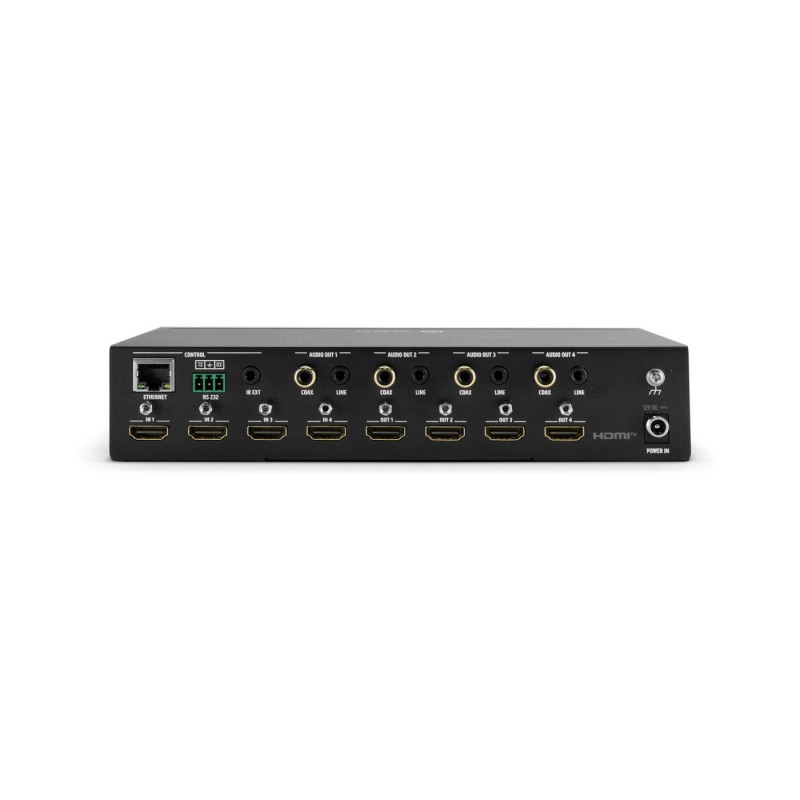 LD Systems MX AV 44 - Matrycowy przełącznik 4K HDMI 4 × 4 z Web GUI, TCP/IP i sterowaniem IR