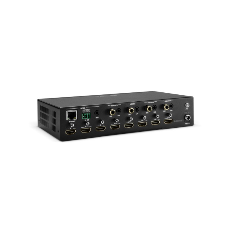 LD Systems MX AV 44 - Matrycowy przełącznik 4K HDMI 4 × 4 z Web GUI, TCP/IP i sterowaniem IR