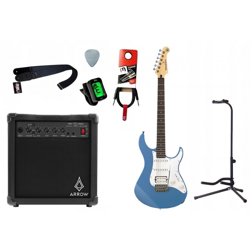 Gitara elektryczna Yamaha Pacifica 112J LPB + wzmacniacz 15W + kabel w zestawie