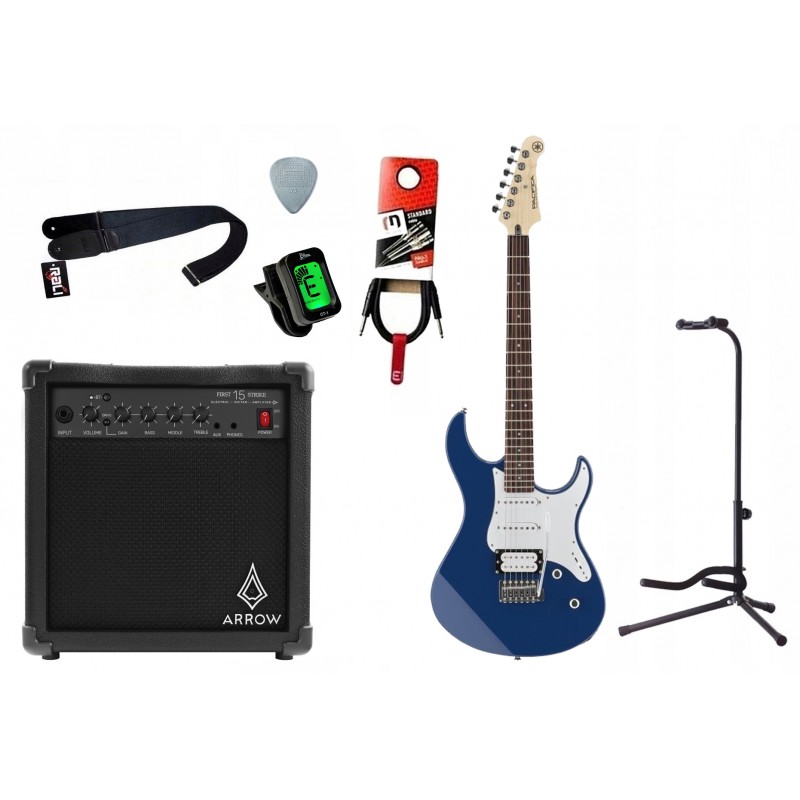 Gitara elektryczna Yamaha Pacifica 112V UB + wzmacniacz 15W + kabel  w zestawie