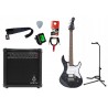 Gitara elektryczna Yamaha Pacifica 212VQM TBL + wzmacniacz 15W + kabel  w zestawie