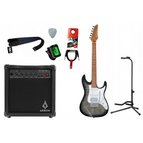 Gitara elektryczna Ibanez AZ22S1F-TKS + wzmacniacz 15W + kabel  w zestawie