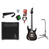 Gitara elektryczna Ibanez GRG220PA1-BKB + wzmacniacz 15W + kabel  w zestawie