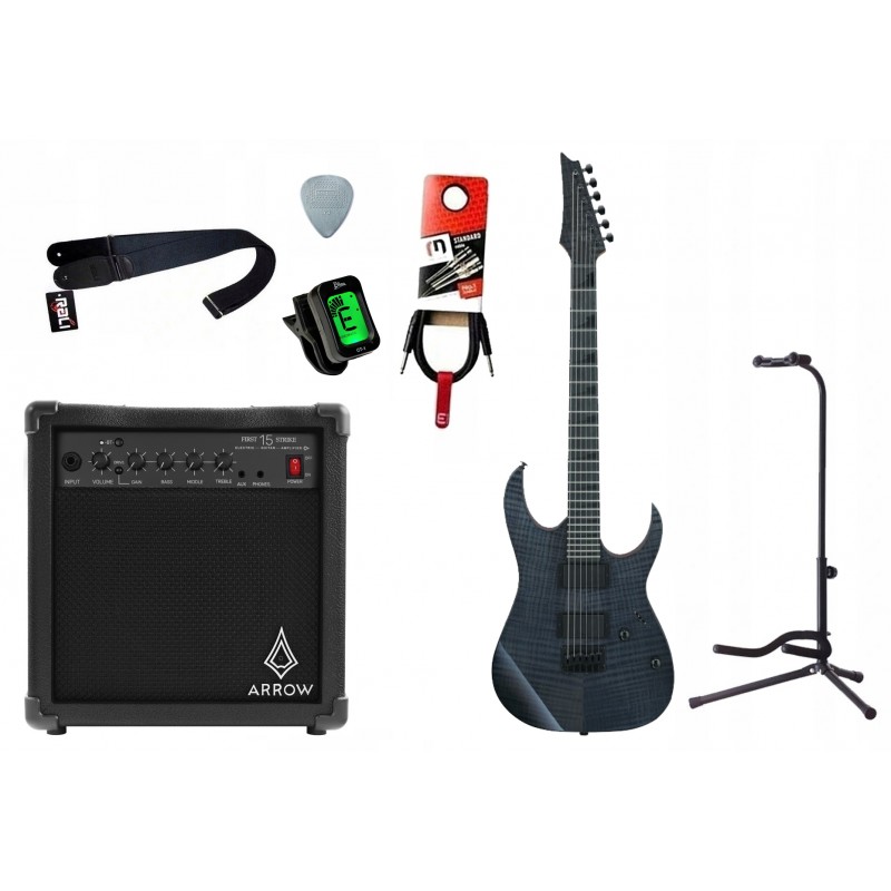 Gitara elektryczna Ibanez GRGR221FA-TDK + wzmacniacz 15W + kabel  w zestawie