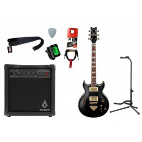 Gitara elektryczna Ibanez AR520H-BK + wzmacniacz 15W + kabel  w zestawie