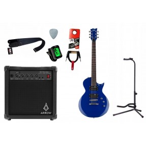 Gitara elektryczna LTD EC-10 KIT Blue + wzmacniacz 15W + kabel  w zestawie