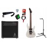 Gitara elektryczna LTD MT-130 Snow White + wzmacniacz 15W + kabel  w zestawie