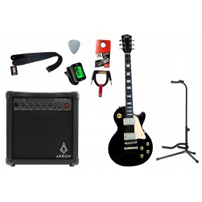 Gitara elektryczna V-Tone VLP1 BK + wzmacniacz 15W + kabel  w zestawie