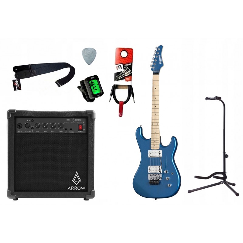 Gitara elektryczna Kramer Pacer FR RMB + wzmacniacz 15W + kabel  w zestawie