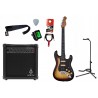 Gitara elektryczna Mooer MSC10 Pro Sunburst + wzmacniacz 15W + kabel  w zestawie