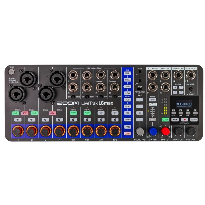 Zoom LiveTrak L6max - mikser cyfrowy - 1 - Rejestratory - 