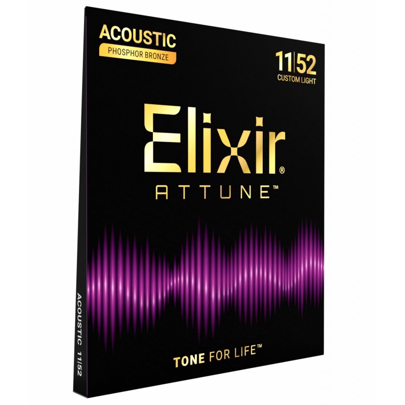 Elixir ATTUNE Phos Bronze 11-52 - struny do gitary akustycznej - 2 - Struny gitarowe - 