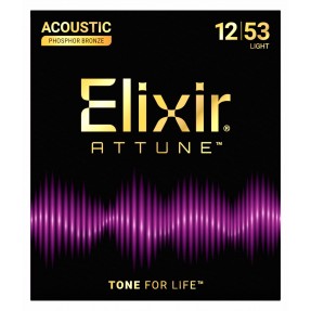 Elixir ATTUNE Phos Bronze Light 12-53 - struny do gitary akustycznej - 1 - Struny gitarowe - 