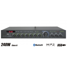 RH SOUND DTY-60BC Wzmacniacz mocy 100V - 1 - Wzmacniacze instalacyjne - Nowoczesny cyfrowy wzmacniacz radiowęzłowy 60W z wbudowa