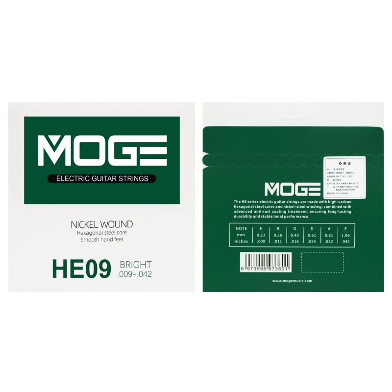Moge HE09 - Struny do gitary elektrycznej .009 - .042