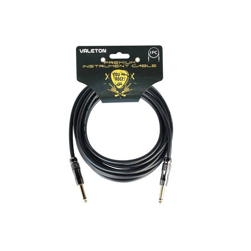 Valeton VGC-3BK - Kabel instrumentalny Jack/Jack 3m