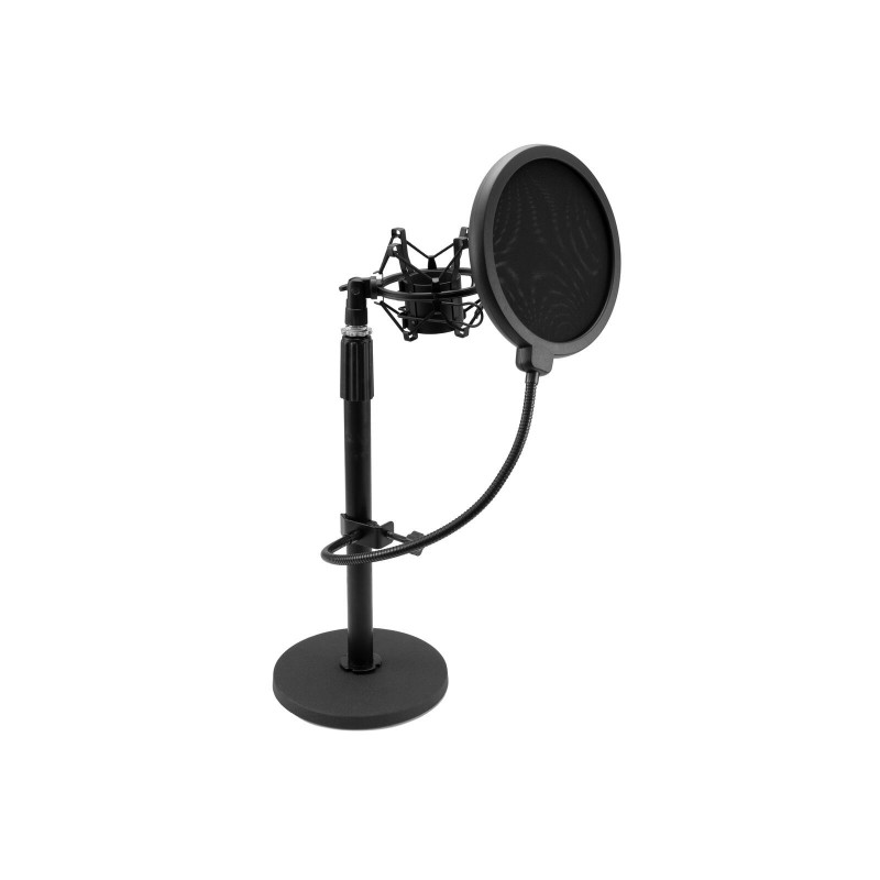 Omnitronic statyw mikrofonowy z uchwytem antywstrząsowym i pop filtrem