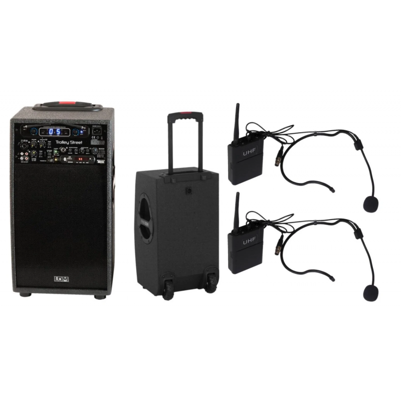 LDM Trolley Street 2xB16/N16 - zestaw nagłośnieniowy z 2 mikrofonami nagłownymi - 1 - Zestawy nagłośnieniowe - LDM Trolley Stree