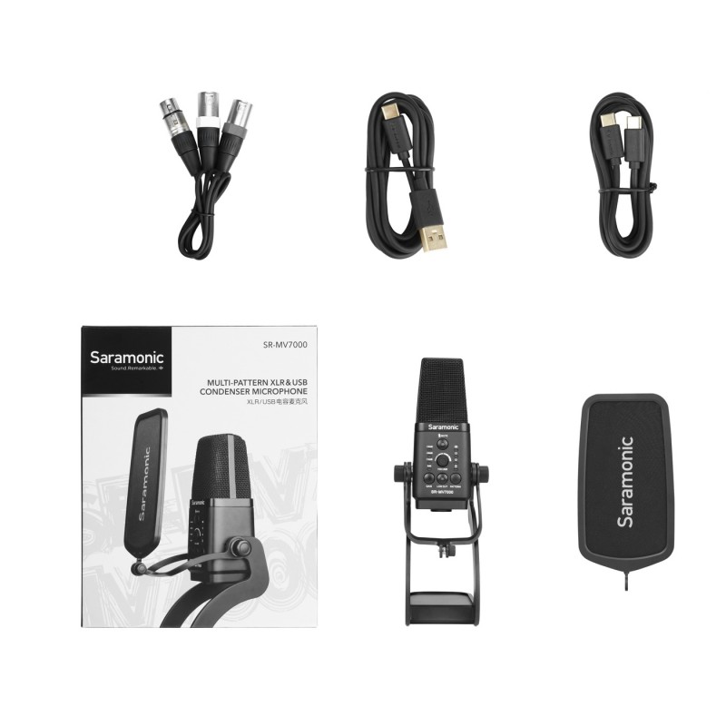 Saramonic SR-MV7000 - Mikrofon pojemnościowy ze złączem USB / XLR do podcastów