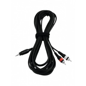 OMNITRONIC Adaptercable 3.5 Jacksls2xRCA bk - kabel 6m