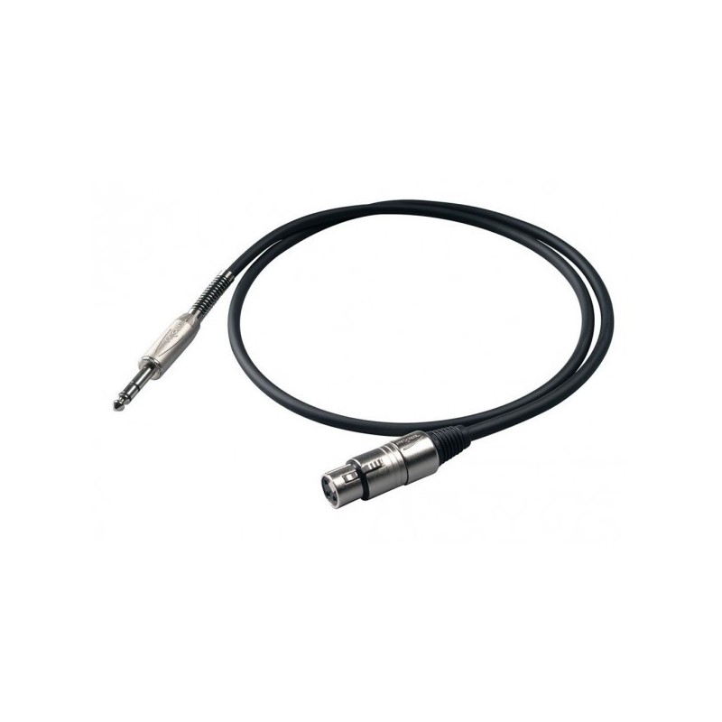 Proel BULK210LU1 - Kabel Jack - XLR F 1m