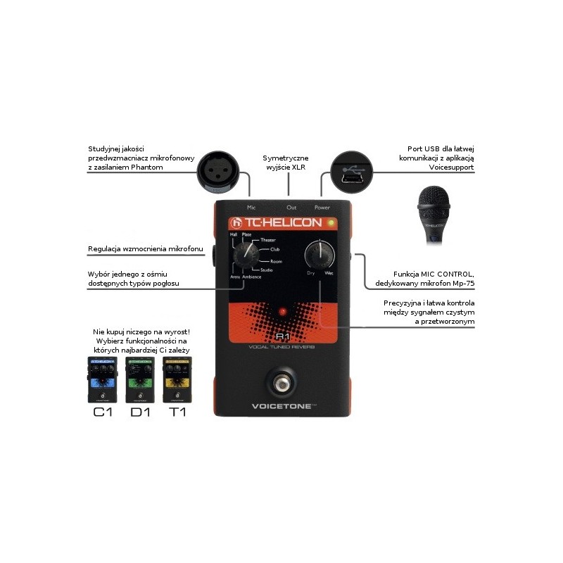 TC HELICON VOICETONE R1 - procesor wokalowy
